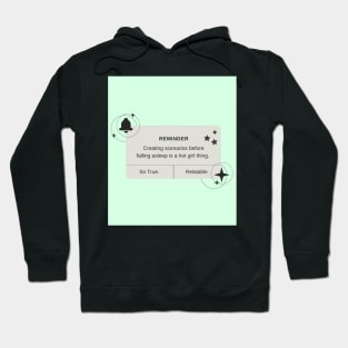 Creating Scenarios Before Falling Asleep Print Hoodie